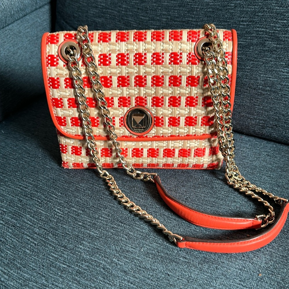 Kate Spade Chain Handle Handbag Natalia Straw.